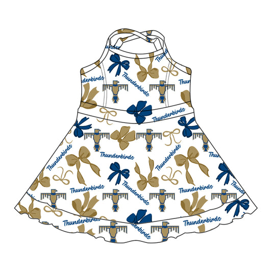 Custom baby girls Thunderbirds team dress MOQ3 D 7.25