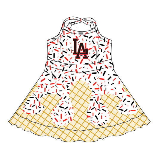 Custom baby girls Raiders team dress MOQ3 D 7.24