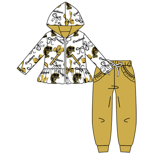 Custom baby girls Panthers Aztecs set MOQ5 D 825