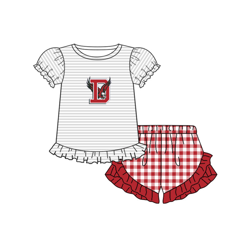 Custom order Alexis  team eagle girl shorts set