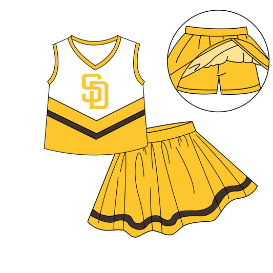 Custom baby girls Cheerleading dress set MOQ3 D 7.9
