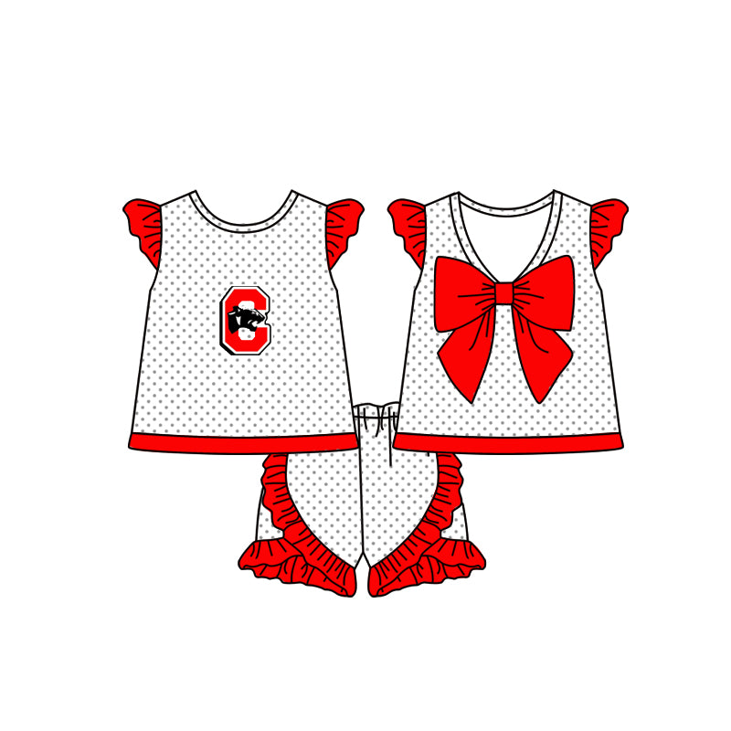 Custom order Alexis team panthers  girl shorts set