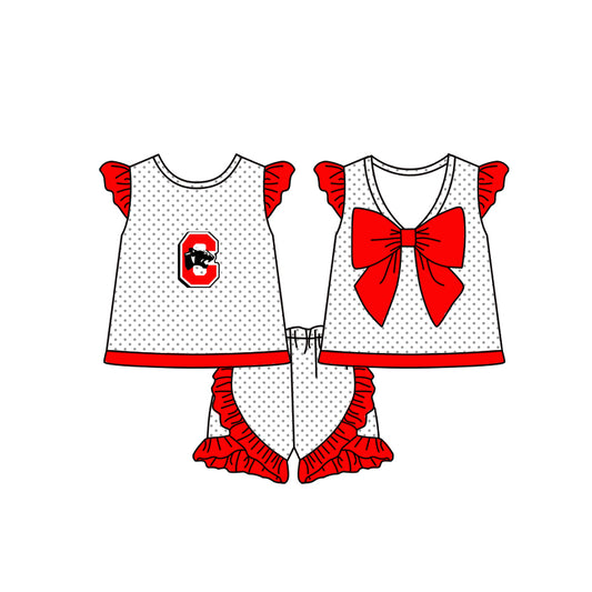 Custom order Alexis team panthers  girl shorts set