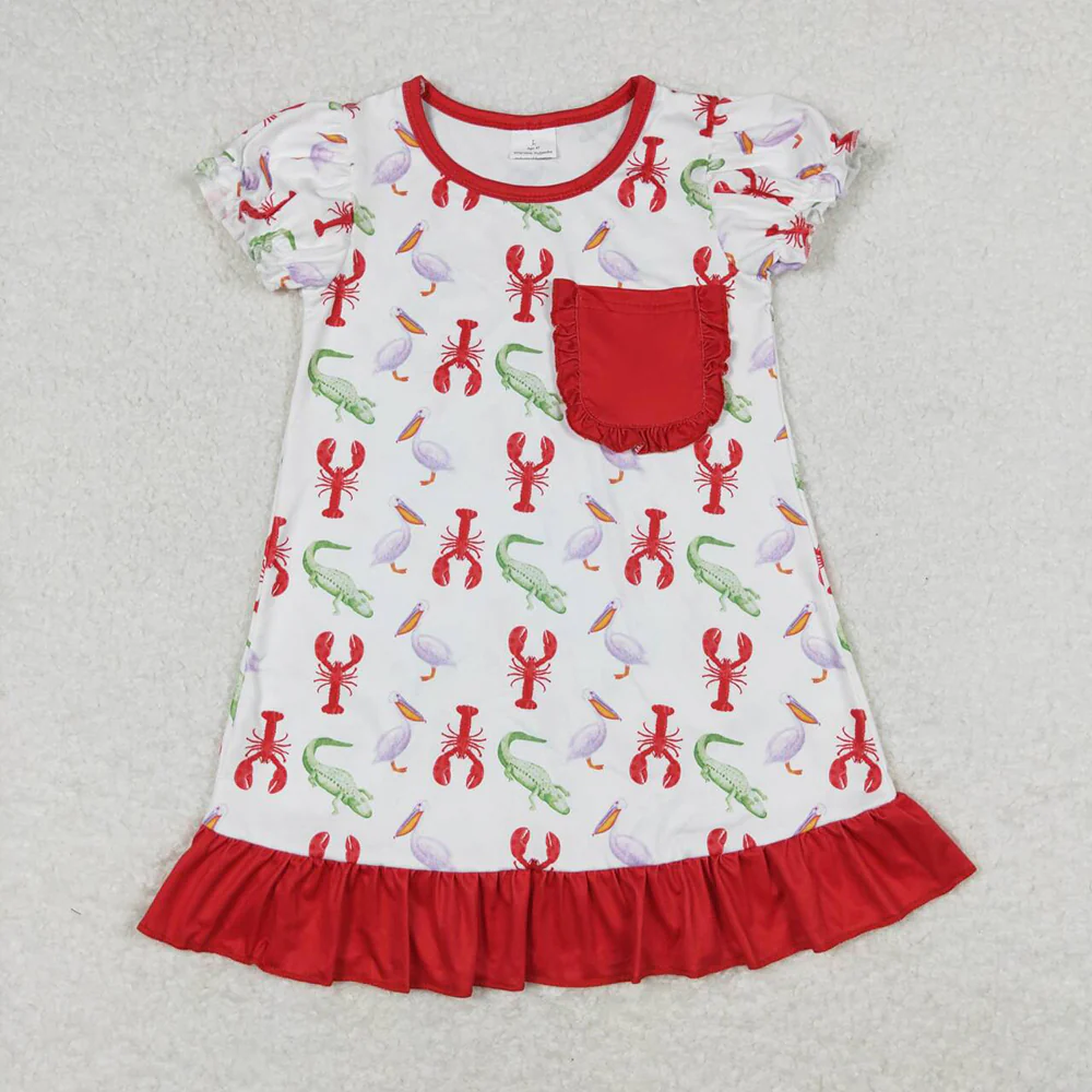 Match Baby Boys Girls Crawfish Gowns Pajamas Clothes Sets