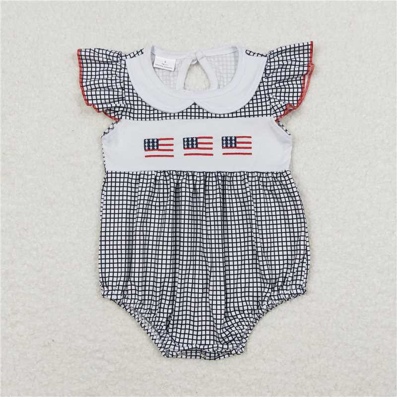 Match Baby Girls Flag 4th Of July Sibling Rompers Dresses Clothes Sets D 814 05