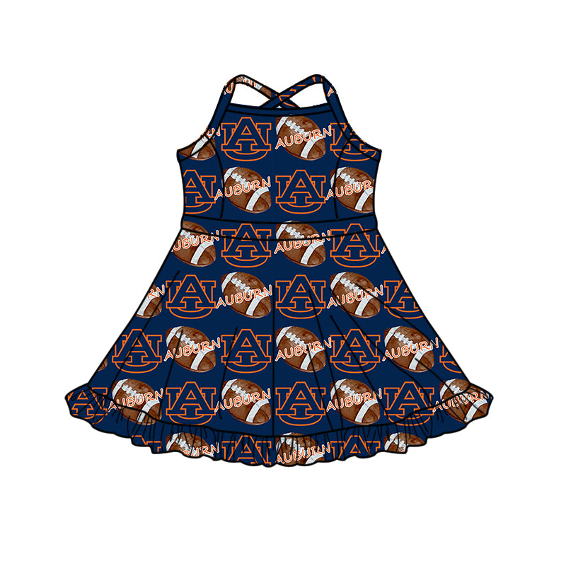Custom  baby girl  AUBURN Aztecs team dress  D 826