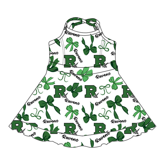 Custom baby girls Ravens team dress MOQ3 D 7.26