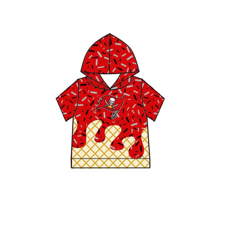 Custom children BUCCANERS Hooded short sleeves top  D 6.19