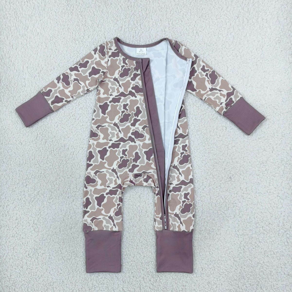 camo zip sleeper boy zippy pjs