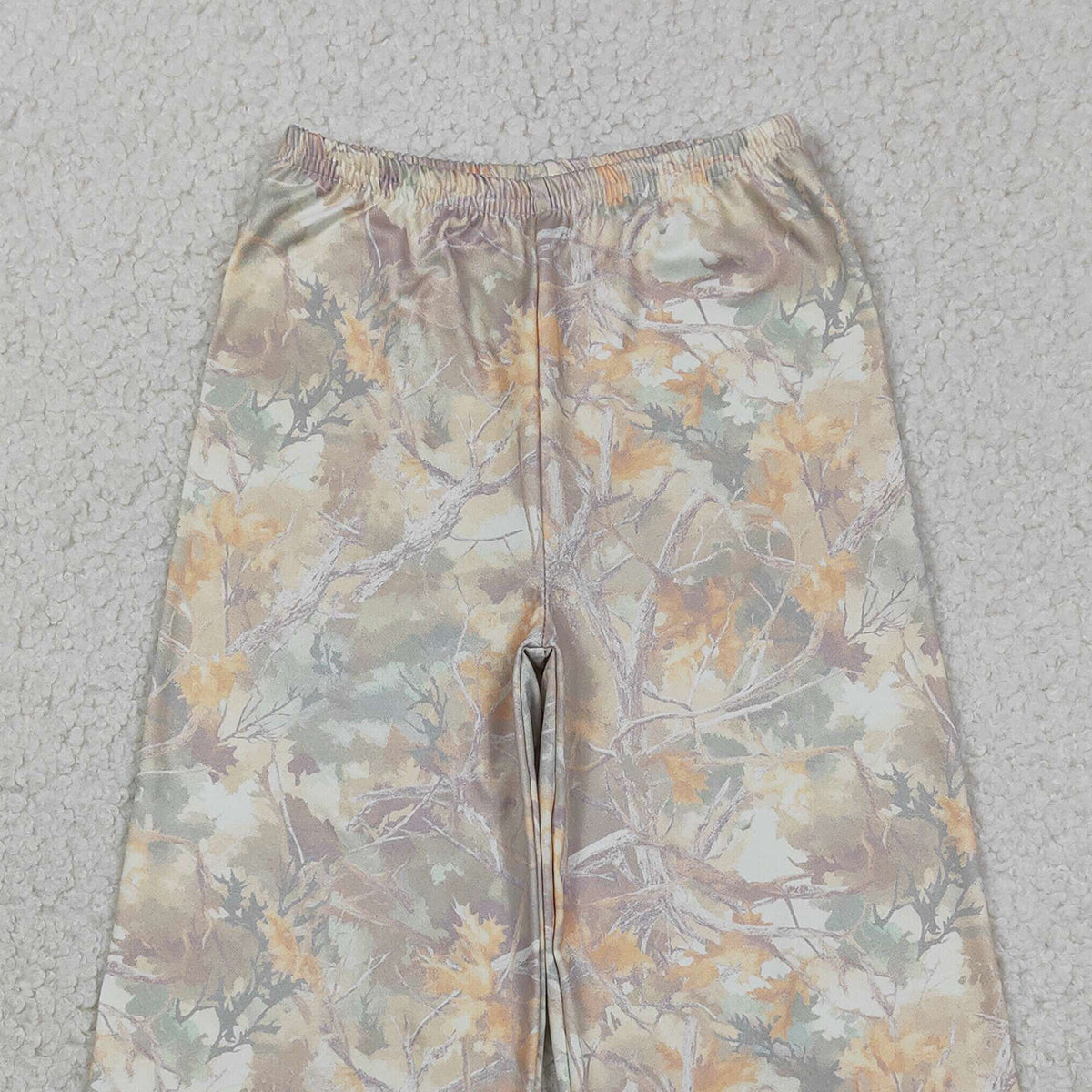 Baby Girls Southern Leaves Camouflage Flare Pants Bottom Newborn Outfit with Leaf Print for Girls Baby Clothes