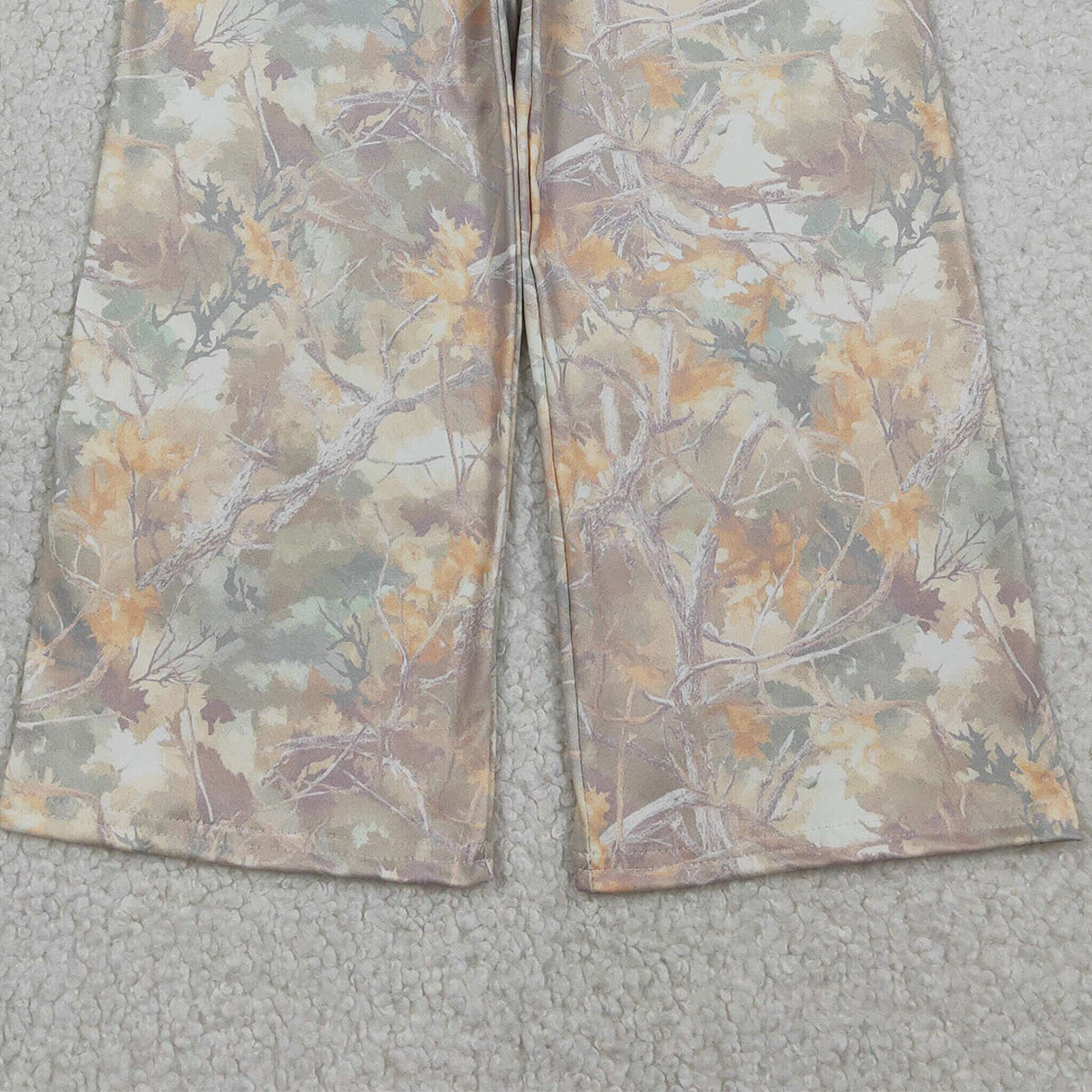 Baby Girls Southern Leaves Camouflage Flare Pants Bottom Newborn Outfit with Leaf Print for Girls Baby Clothes
