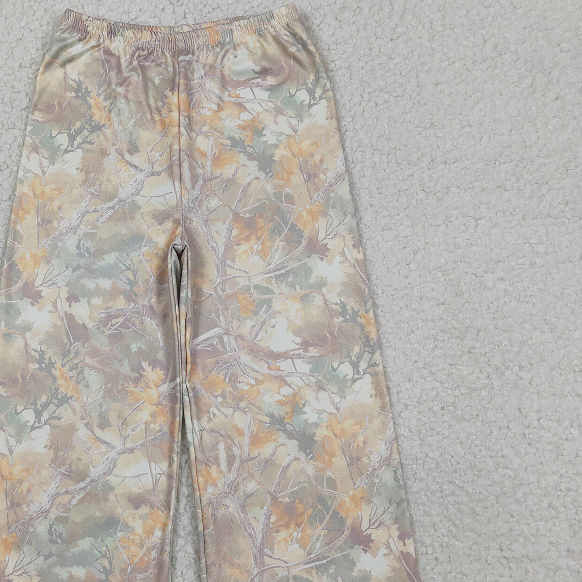 Baby Girls Southern Leaves Camouflage Flare Pants Bottom Newborn Outfit with Leaf Print for Girls Baby Clothes