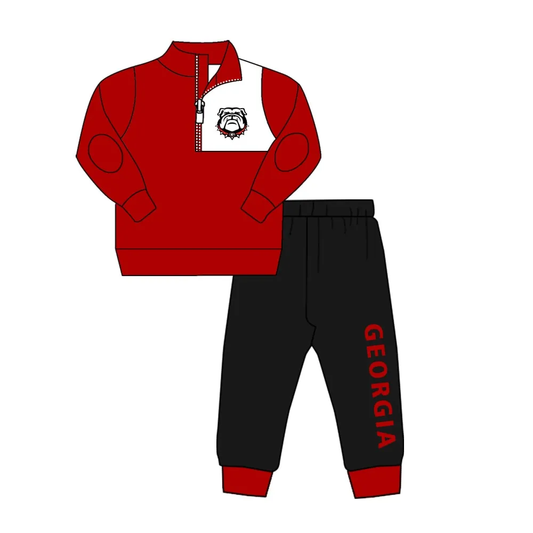 Custom order MOQ 5 georgia boy pullover pants set