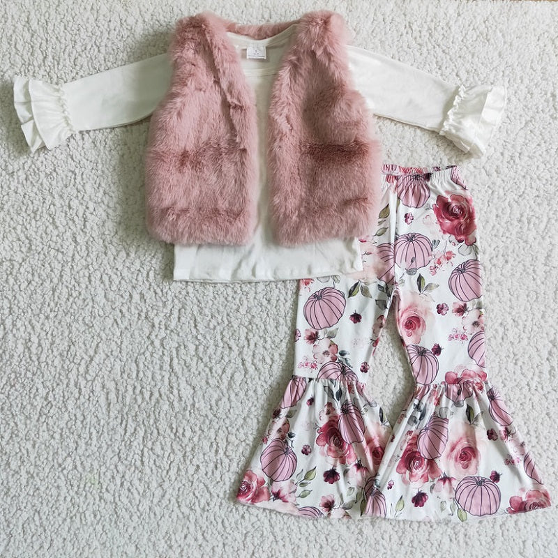 3 Piece Outfit Vest + Pumpkin Outfit 6 A21-14+GLP0264 SET