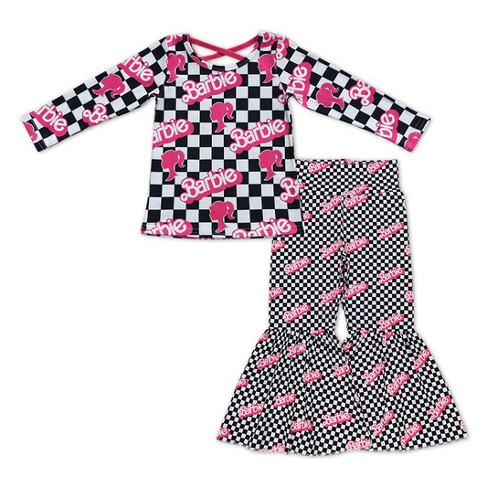 Like black and white plaid long sleeve black and white plaid trousers suit GT0287+P0316