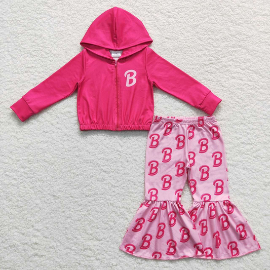 Baby Girls Pink Babe Coat and Pants Outfit GT0330+P0306