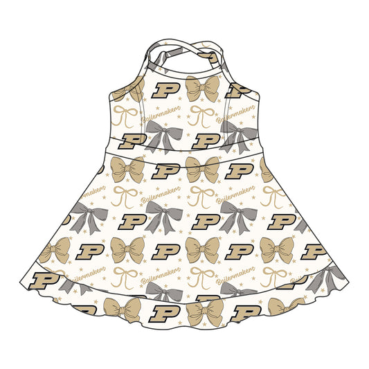 Custom baby girl Purdue Boilermakers team dress D 6.28