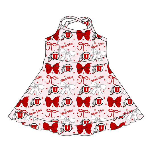 Custom baby girl Utah Utes team dress D 6.26