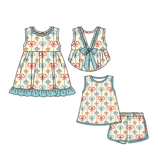 Custom match baby girls bow dress set  D 3.25