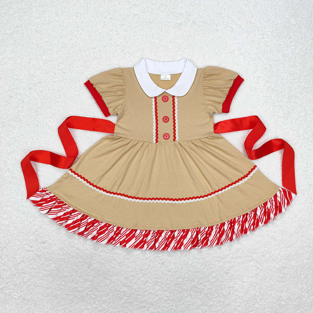 Match Baby Girls Christmas Gingerbread Bummie Sets Dresses
