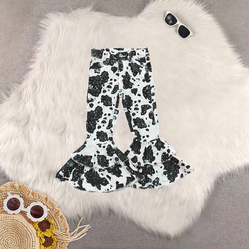 Match Baby Girls Floral JeansFlared Ripped  2025 5.26