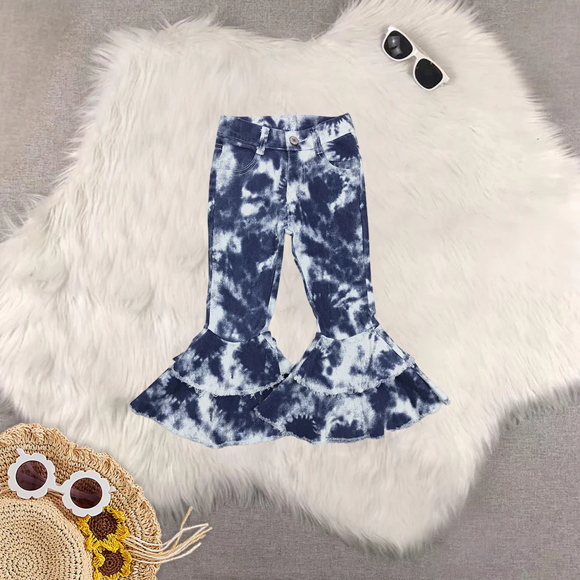 Match Baby Girls Floral JeansFlared Ripped  2025 5.26