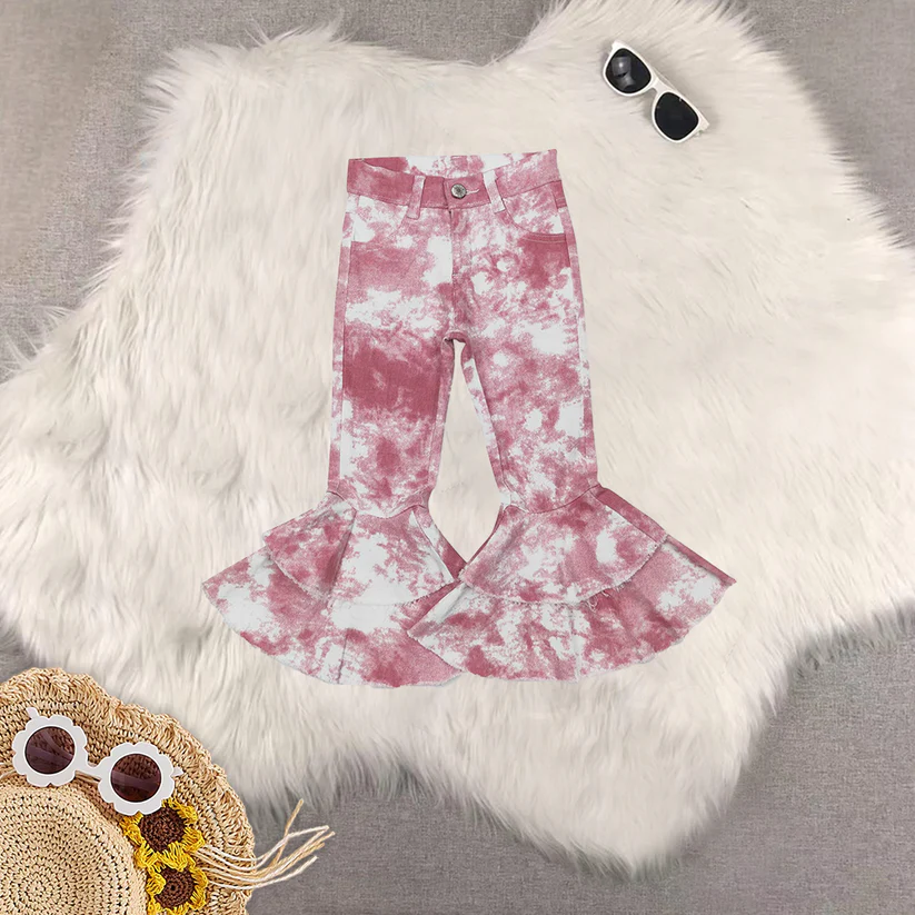 Match Baby Girls Floral JeansFlared Ripped  2025 5.26