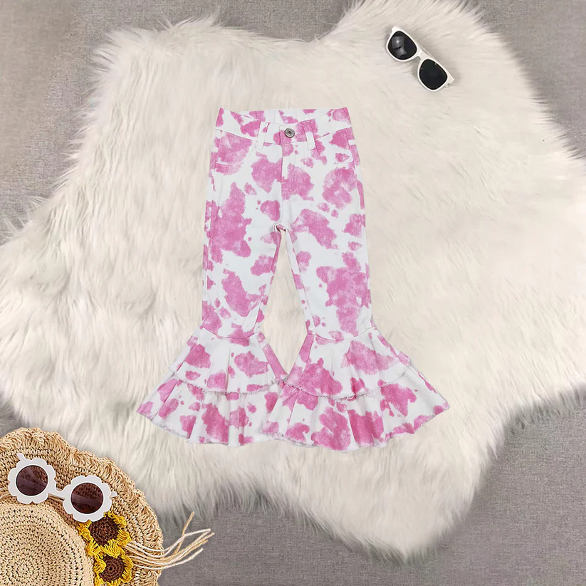 Match Baby Girls Floral JeansFlared Ripped  2025 5.26