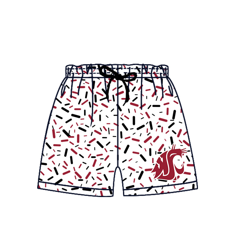 Custom Washington State Cougars boys team shorts D 6.11