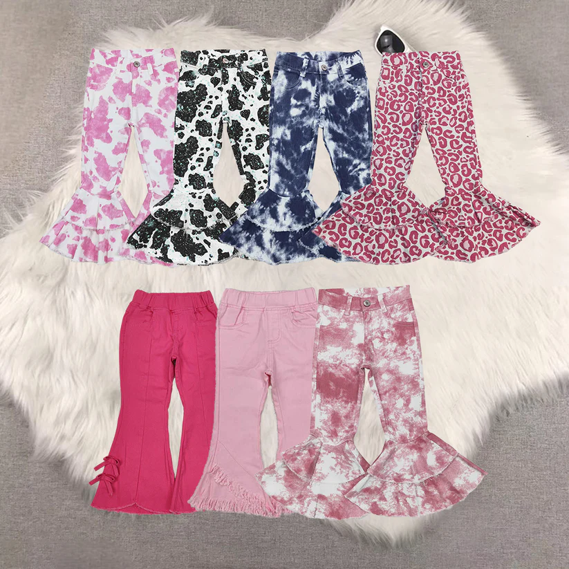 Match Baby Girls Floral JeansFlared Ripped  2025 5.26
