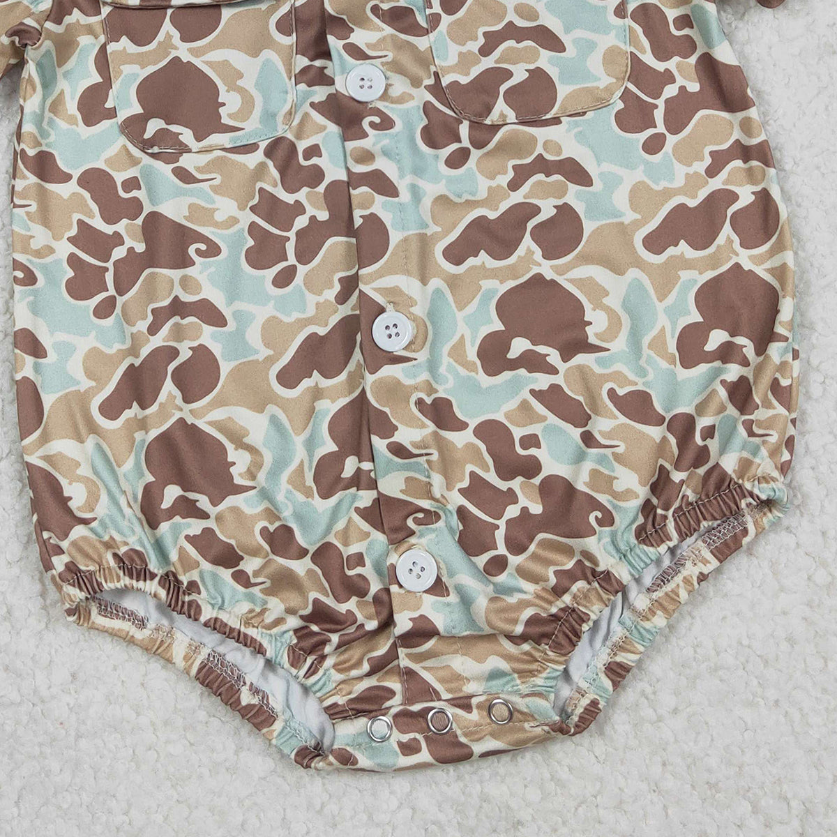 Baby Boys Southern Khaki Camouflage Rompers with Button Pockets Boys Outfits Baby Boys Clothes Rompers