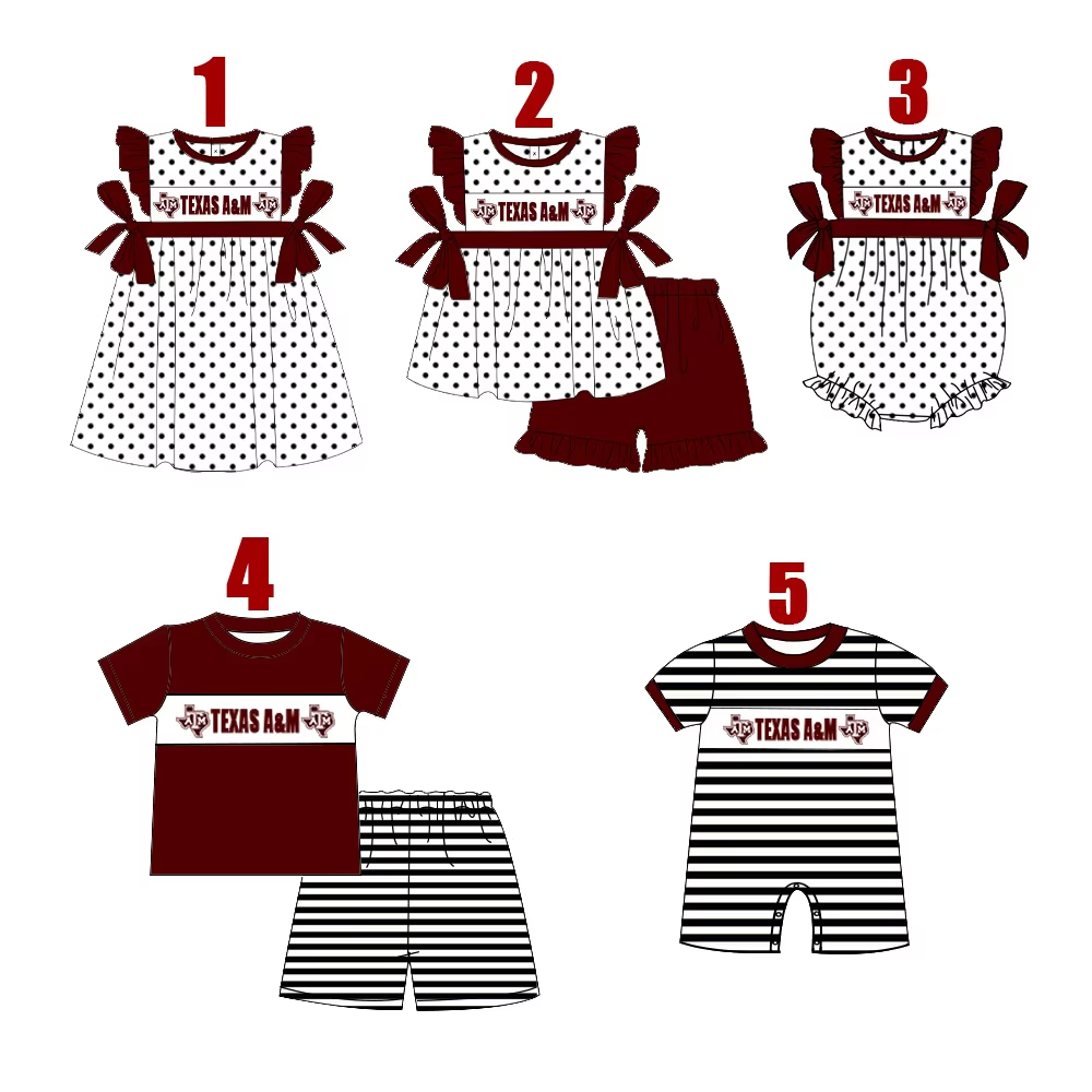 Custom Match ball team  baby girls boys clothes   MOQ3