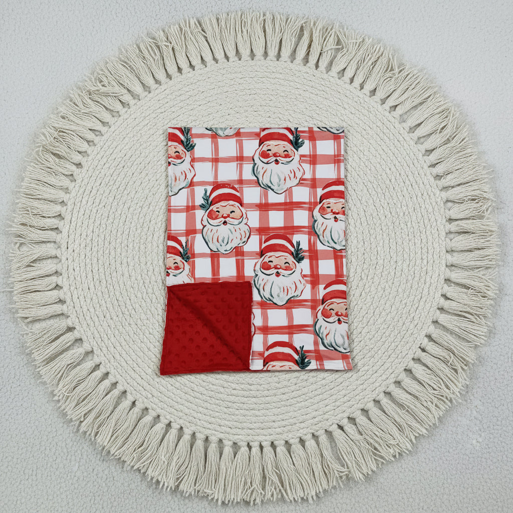 santa print baby blanket