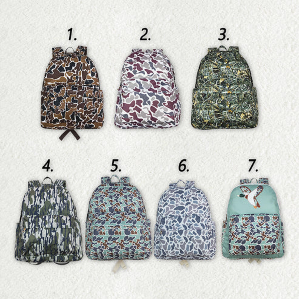 Match Baby Kids Boys Camouflage Backpack Zip Back Bags D 7.8