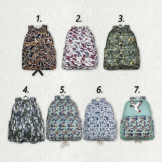 Match Baby Kids Boys Camouflage Backpack Zip Back Bags D 7.8