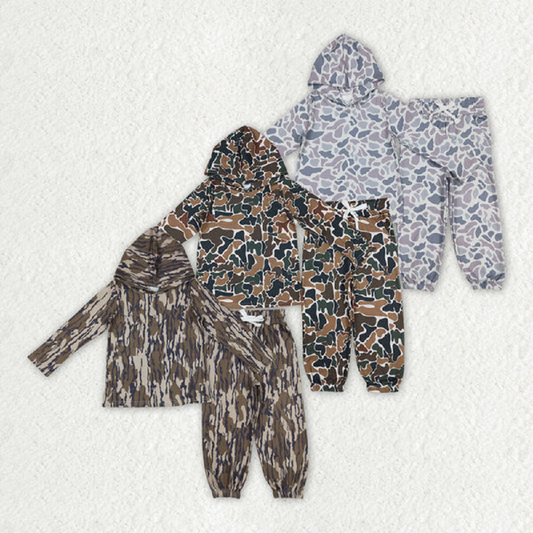 Match Baby Boys Camouflage Hooded Top Jogger Pants Outfits Clothes Sets