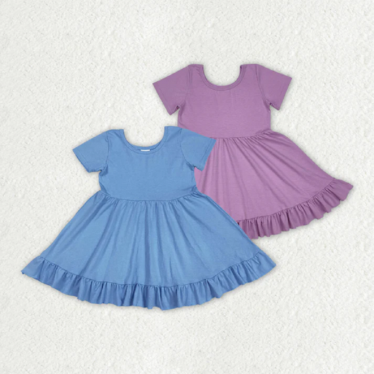 Match Baby Girls Cotton Twirl Ruffle Knee Length Dresses D 3.6