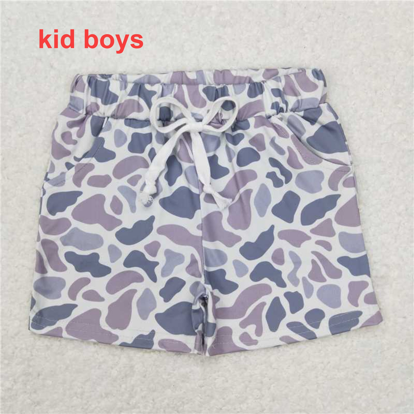 Match Family Baby Girls Boys Grey Camo Summer Shorts Bottoms  D 3.13