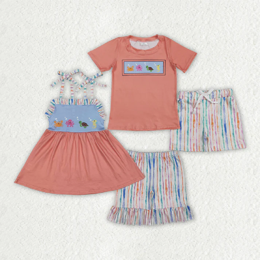 Match Boys Baby Girls Sea Animals Summer Outfits Clothing D 3.15