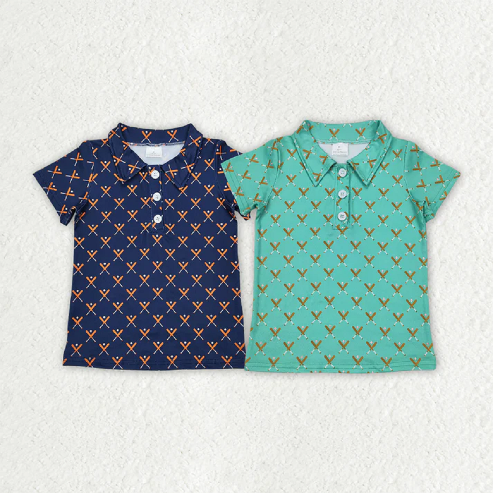 Match Brothers Baby Boys Baseball Bats Short Sleeve Pullovers Tops D 3.17