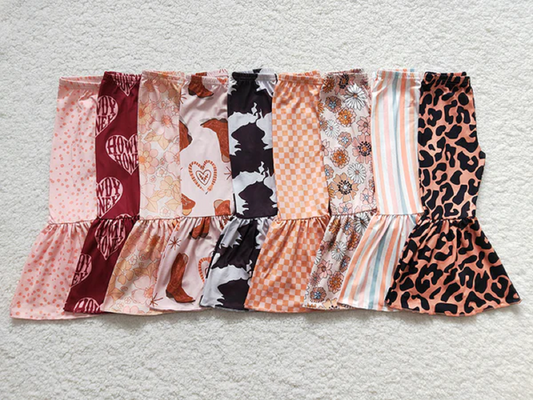 Match Baby Girls Kids Western Floral Bell Bottom Pants D 4.9