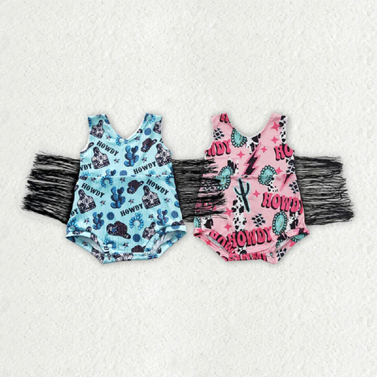 Match Baby Girls Western Tassel Rompers D 4.9