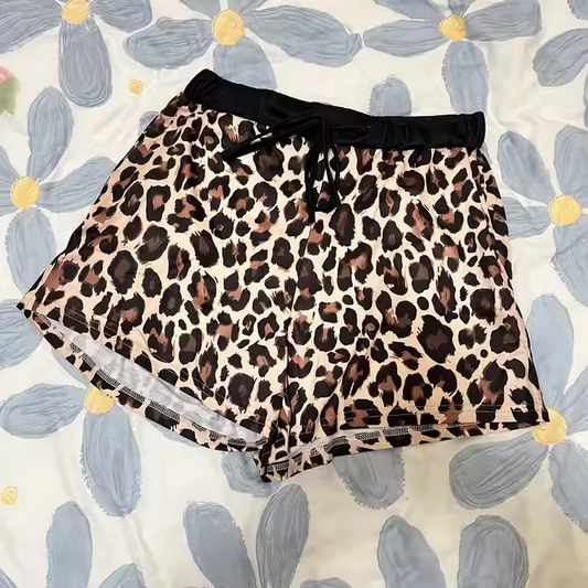 Custom Leopard Print Kids Summer Bottom Shorts   D 4.10