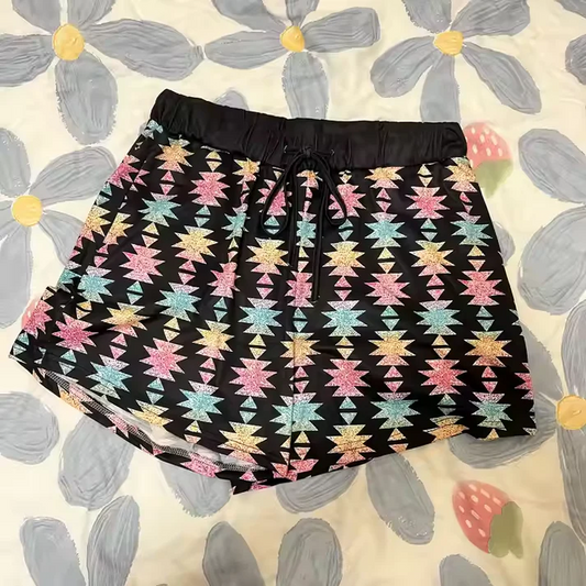 Custom Aztec Western Print Kids Summer Bottom Shorts D 4.10