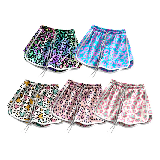 Custom 5 Colors Leopard Print Girls Summer Bottom Shorts   D 4.10