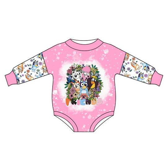 Custom Cartoon Dog Friends Shirt Romper D 4.14