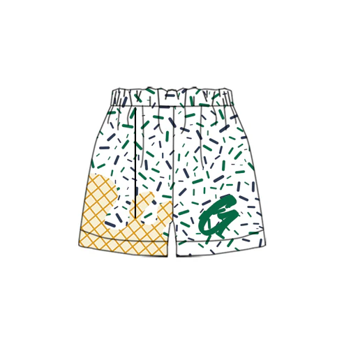 Custom Baby Boys Green G Dots Sports Shorts  D 4.17