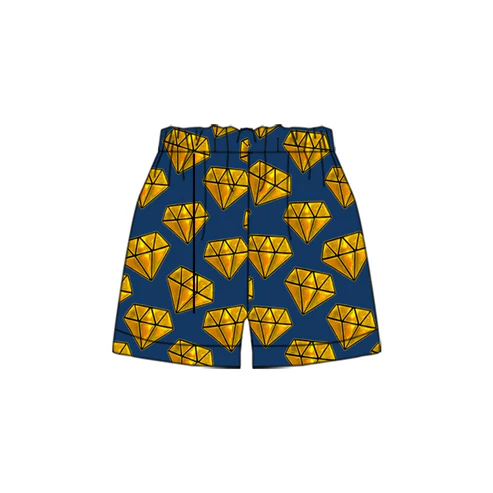 Custom Baby Boys Blue Diamond Sports Shorts  D 4.17