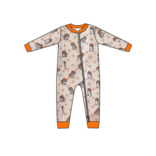 Custom long sleeves dog T kids team zipper romper D 4.22
