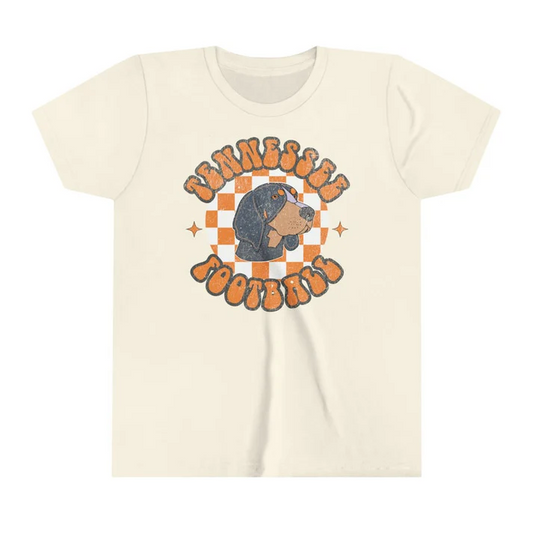 Custom short sleeves dog plaid T football girls team shirt D 4.22